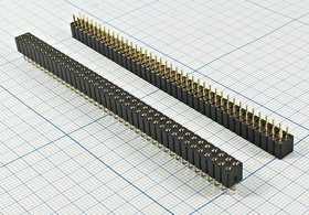 Гнездо на плату, шаг 2.54мм, двухрядное, PBDHH-2x40, 80 контактов, высота корпуса 5мм; №2115 гн PBDHH-2x40\P2,54\ 80P\\плат\h-5мм Гнездо на плату, шаг 2.54мм, двухрядное, PBDHH-2x40, 80 контактов, высота корпуса 5мм; №2115 гн PBDHH-2x40\P2,54\ 80P\\плат\h-5мм