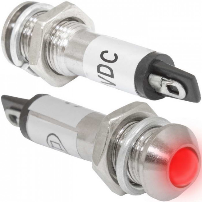 L-706-R 12V, Светодиод в корпусе L-706-R, 12 В, красный