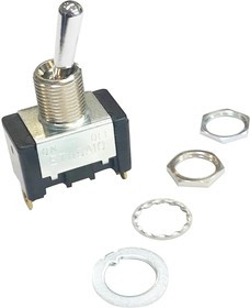 ET115C12-Z, Рычажный переключатель, Выкл.-(Вкл.), SPST, Без Подсветки, ET, Панель, 15 А