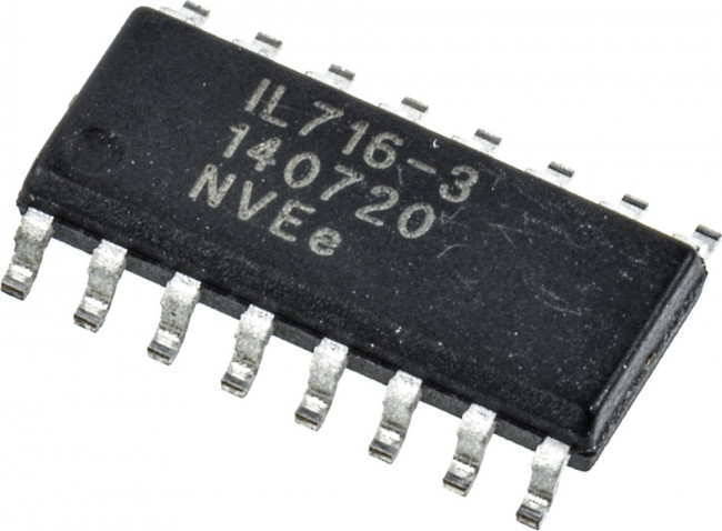 IL716-3E, Цифровой изолятор, 4 канала, 4 канала, 10 нс, 3 В, 5.5 В, SOIC, 16 вывод(-ов)