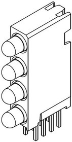 568-0103-333F, LED Circuit Board Indicators Hi Eff Yellow Diff