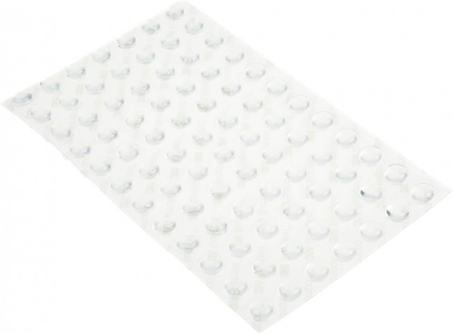 SJ5378-TRANSP, Hemispherical PUR Self Adhesive Feet, 10.2mm diameter x 3.3mm height