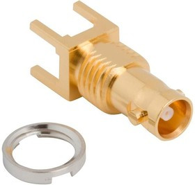 034-1028-12G, RF Connectors / Coaxial Connectors Straight PCB Jack, Bulkhead, 75 Ohm