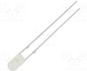 OSW44L3E32B, LED; 3mm; white cold; 30°; Front: convex; 2.8?3.6V; Pitch: 2.54mm