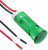 QS103XXG12, LED Panel Mount Indicators 10mm Wires Green 12V