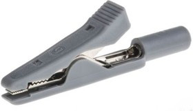 930318106, Crocodile Clip, Brass, Bronze Contact, 8A, Grey