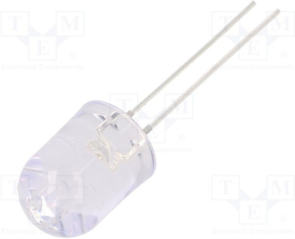 OSB5SAA131B, LED; 10mm; blue; 5800?7000mcd; 30°; Front: convex; 2.8?3.6V