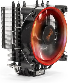 Кулер ExeGate Dark Magic EXX400-PWM.RGB (Al+Cu, черное покрытие, 4 тепл.трубки, LGA775/1150/1151/115