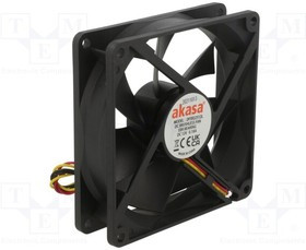 DFS922512L, Fan: DC; axial; 12VDC; 92x92x25mm; 23.8dBA; EBR; 1400rpm; 1.83mmH2O