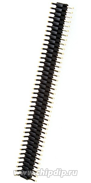 PLL-40R, вилка штыревая 1.27мм 1x40 угловая (112-B-SR40G254)