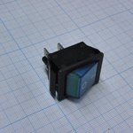 IRS-201-1A3 (синий), Переключатель с подсветкой ON-OFF (15A 250VAC) DPST 4P IRS-201-1A3 (синий), Переключатель с подсветкой ON-OFF (15A 250VAC) DPST 4P