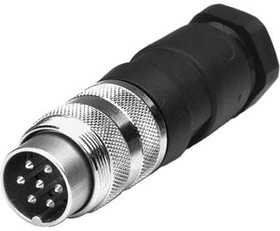 C091-T3635-002, Разъем: M16: вилка: "папа": пайка: на провод: PIN: 12: 3А: 150В: IP40