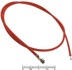 HB 2,00 mm AWG26 0,3m red, Разъём питания низковольтный HB шаг 2,00 мм AWG26 0,3m красный, 1 контакт