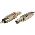 06-0151-A2, Разъем аудио, RCA под винт, металл «Silver», (2 шт.)