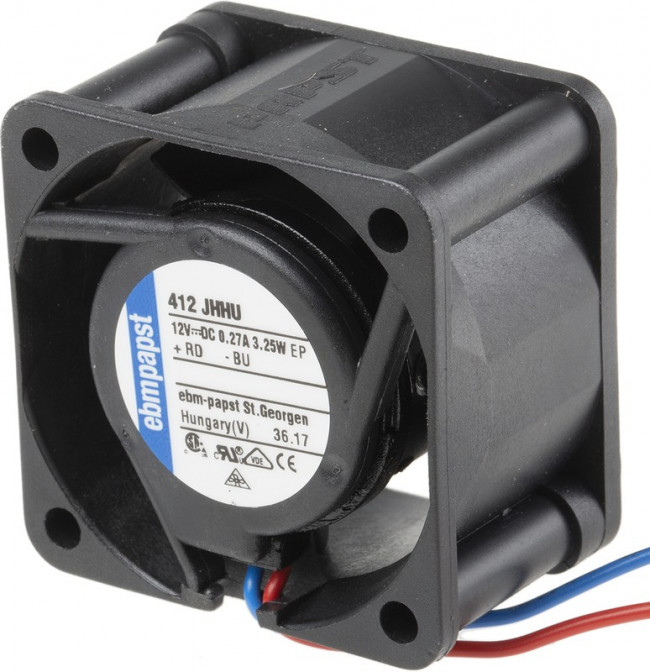 Компактный вентилятор Ebmpapst 412 JHHU 12V 270mA 3,25W 40x25 2pin