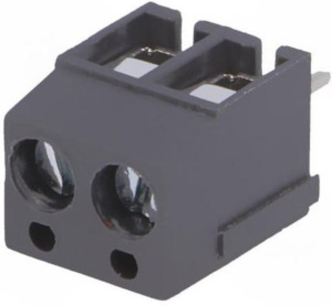 TB-5.0-P-2P1-GY, Зажимная рейка для печатных плат, угловой 90°, 5мм, на PCB, 16А TB-5.0-P-2P1-GY, Зажимная рейка для печатных плат, угловой 90°, 5мм, на PCB, 16А