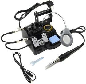 Паяльник W.E.P 926 LED-IV 60W с лупой и держателем плат