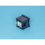 PSM2-1-R-B-R, Кнопка мини с фикс. кр.в чер.корп.с кр.инд.