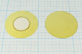 Пьезоэлектрическая диафрагма на бронзовой основе 50x0.43мм, частота 2.5кГц; пб 50x0,43\\D\ 2,5\2C\CB