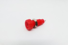 Red Female Banana Socket, 4 mm Connector, Solder Termination, 10A, 50V, Silver Plating
