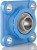 4 Hole Flange Bearing Unit, F4BC 25M-CPSS-DFH, 25mm ID