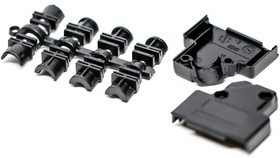 971-015-010R011, D-Sub Backshells 15P 45 DEGREE BLACK PLASTIC