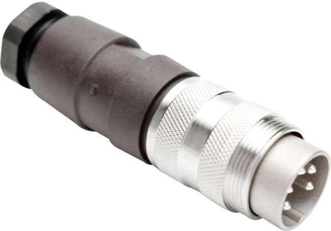 T 3360 002, Circular DIN Connectors STRAIGHT MALE 5P 6-8MM SLVR PLT