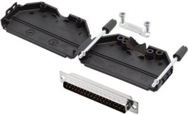 L17DPPK37-BK+L717SDC37P, Разъем D Sub, With Backshell, DB37, Standard, Штекер, L17DPPK-BK, 37 контакт(-ов), DC, Solder Cup