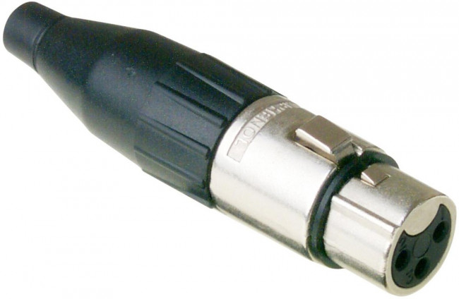 AC3FJ, Amphenol Cable Mount XLR Connector, Female, 3 Way, Tin Plating