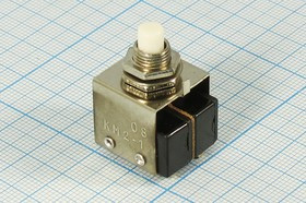 Кнопка малогабаритная без фиксации 220В/3А, аналог КМ2-1; № 151 W ПКн\220\ 3,0\ON-(ON)\d 8\бел\6C\КМ