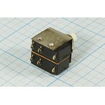 Кнопка малогабаритная без фиксации 220В/3А, аналог КМ2-1; № 151 W ПКн\220\ 3,0\ON-(ON)\d 8\бел\6C\КМ