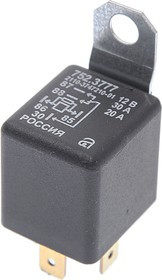 752.3777, Реле электромагнитное 12V 5-ти контактное 30/20А переключ. с кроншт. с резистором АВАР