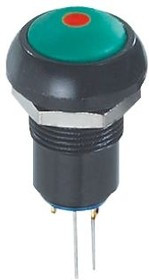 IPR1SAD3L0S, Illuminated Push Button Switch, Latching, Panel Mount, 12.9mm Cutout, Red LED, 24V dc, IP67