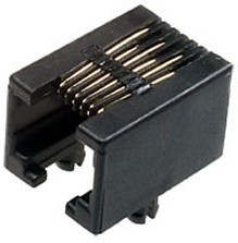 TJ4-6P6C, розетка телефонная на плату тип 4 RJ12