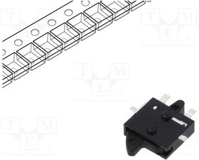 HDP001R, Переключатель: индикаторный, Пол: 2, SPST-NO, 0,001A/5ВDC, 2500шт.