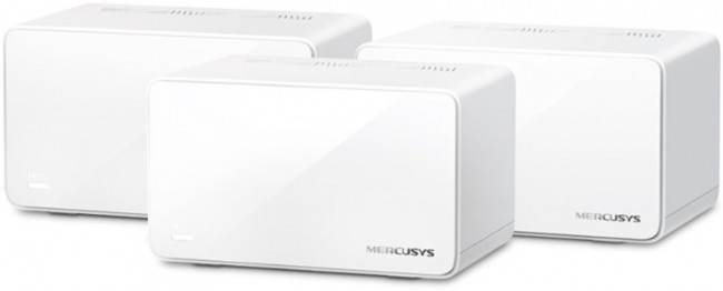 Бесшовный Mesh роутер Mercusys Halo H90X(3-pack) AX6000 10/100/1000BASE-TX компл.:устройство/ крепления/адаптер белый (упак.:3шт) Бесшовный Mesh роутер Mercusys Halo H90X(3-pack) AX6000 10/100/1000BASE-TX компл.:устройство/ крепления/адаптер белый (упак.:3шт)