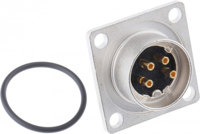 0318 04, 4 Pole Din Plug, 5A, 250 V ac IP68, Male, Panel Mount