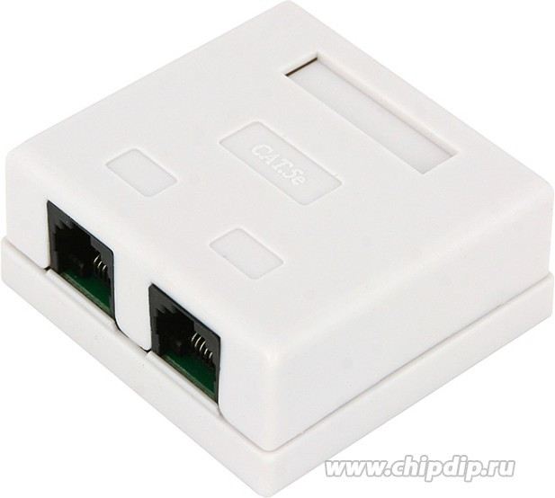GA-RJ45-5E+RJ11-1/1, Розетка внешняя RJ-45 UTP 5e кат, 1порт+ RJ-11 Phone