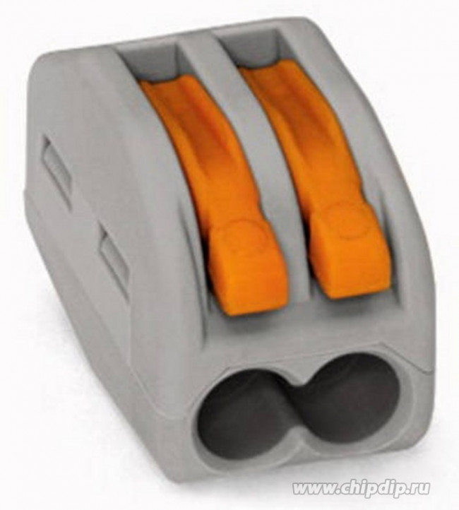 Клеммник универсальный 2х(0.08-2.5) WAGO 222-412 Клеммник универсальный 2х(0.08-2.5) WAGO 222-412