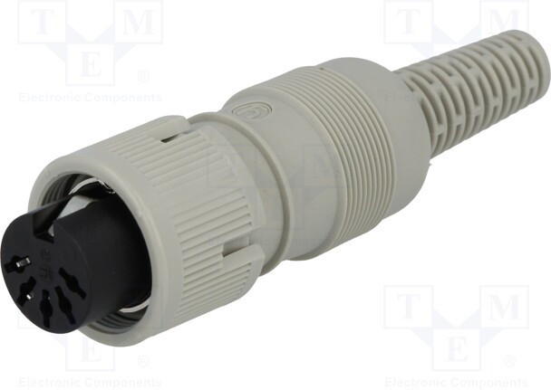 MAK5100S, Вилка, DIN, "мама", PIN: 5, Конф: 180°, прямой, на провод, пайка