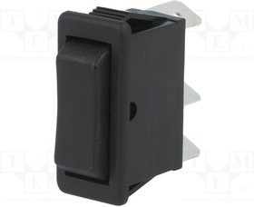 AE-C1522ATAAA, ROCKER; SP3T; Pos: 3; (ON)-OFF-(ON); 16A/250VAC; black; none; 1500