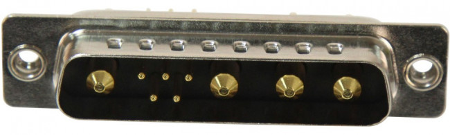 681M9W4103L011, COMBO D-SUB CONN, PLUG, DB-9W4, TH