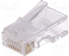 EMP881AF200, Вилка, RJ45, PIN: 8, Контакты: фосфор-бронза, позолота, UL94V-2
