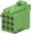 1-967621-6, Корпус Автомобильного Разъема, Green, Junior Power Timer, Гнездо, 9 вывод(-ов)