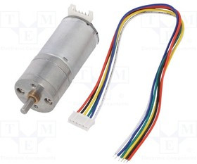 DF-FIT0521, Двигатель DC, с энкодером,с редуктором, 6ВDC, 3,2А, 210об./мин.