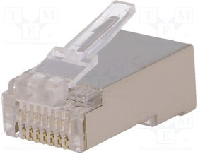 RJ45WE, Разъем RJ45, вилка, PIN 8, экранированный, Конфиг.выводов 8p8c