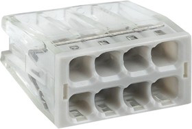 plc-smk-2273-248, Клемма строительно-монтажная СМК 2273-248 PROxima с пастой 8 отверстий 0.5-2.5мм.кв. (50шт)