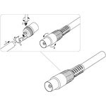 05-2044, Разъем гнездо TV без пайки черный