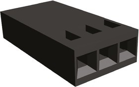 87499-6, AMPMODU MOD IV Female Connector Housing, 2.54mm Pitch, 3 Way, 1 Row