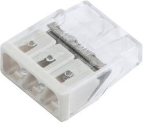 General Клемма строительно-монтажная СМК 3-проводная 0.5-2.5 мм2 с пастой 200шт 800423 GTER6-03-P